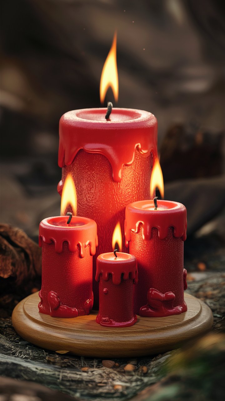 Bougie Rouge Consacrée