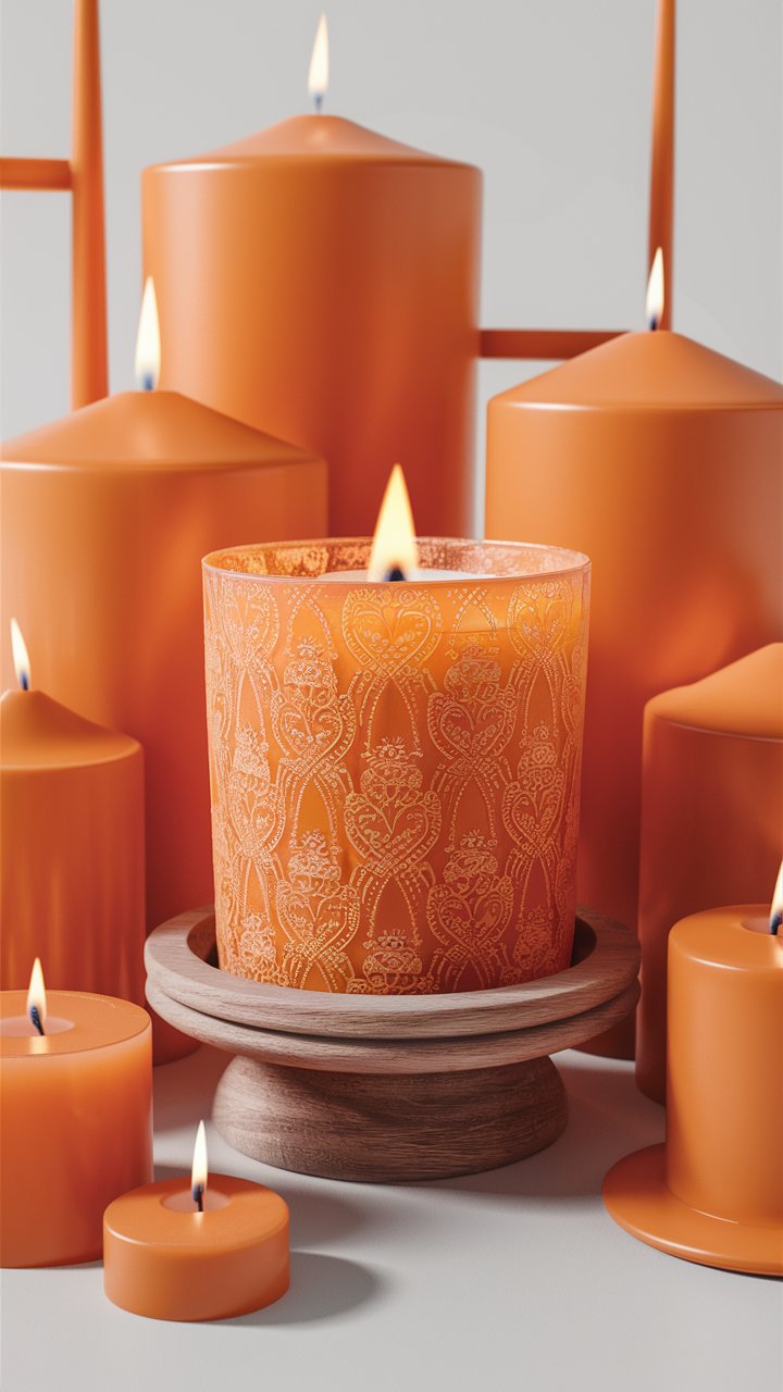 Bougie Orange Consacrée
