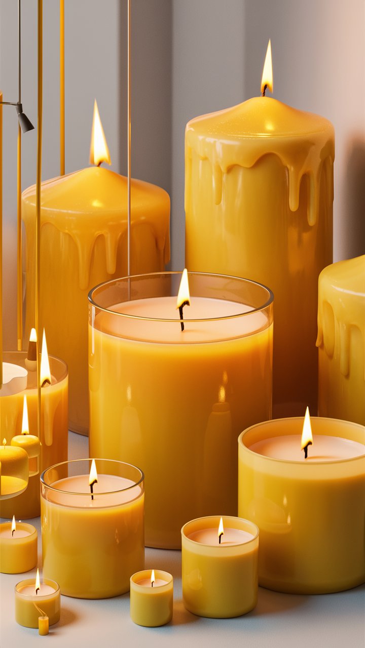 Bougie Jaune Consacrée